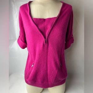 BCBG Cashemere Hot Pink Sweater Top Sz S